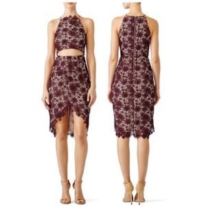 Stylestalker Rosale Lace Halter Midi Dress Cut Out